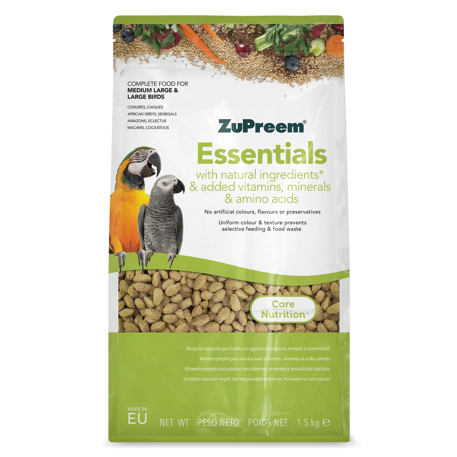 Zupreem Essentials Papegøje 1,5 kg